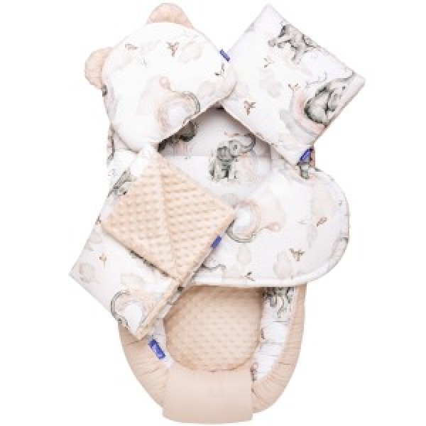 5 delni komplet Jukki Comfort Elephant's Paradise Minky